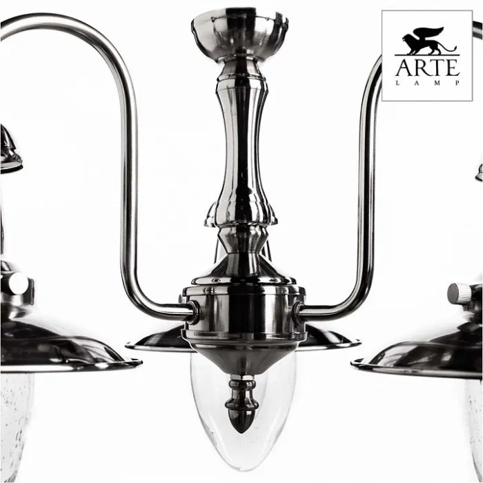 Подвесная люстра Arte Lamp Fisherman A5518LM-3SS Цвет арматуры серебро Цвет плафонов прозрачный от ImperiumLoft