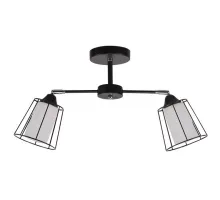 Светильник на штанге Imex MD.24380 MD.24380-2-S BK+CH цвет арматуры черный цвет плафонов белый