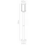 Наземный высокий светильник Arte Lamp Toronto A1036PA-1BK Цвет плафонов прозрачный Цвет арматуры черный