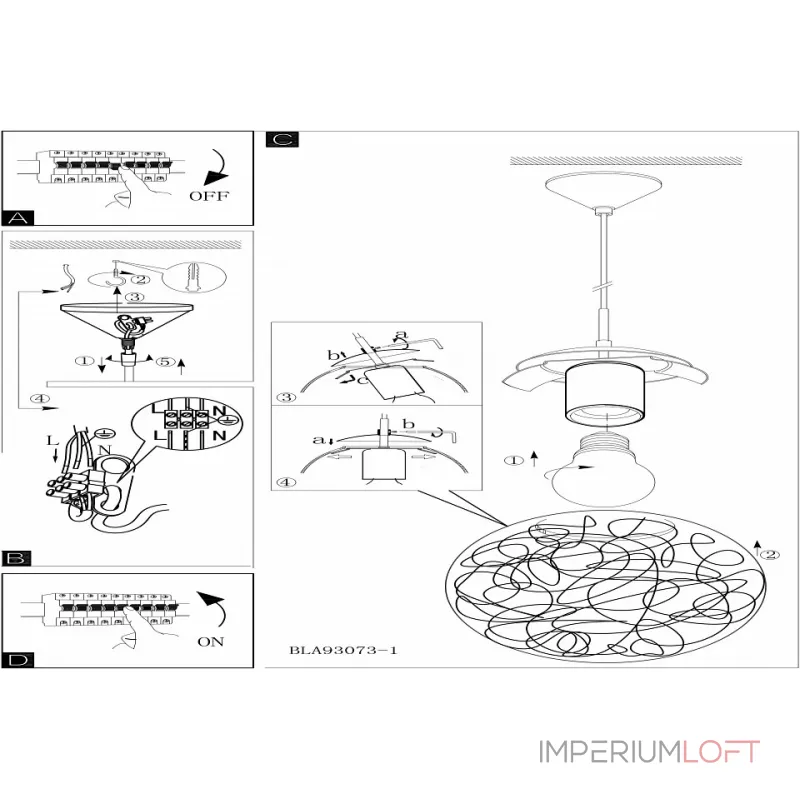 Подвесной светильник Eglo ПРОМО Luberio 93073  Подвесной светильник Eglo ПРОМО Luberio 93073