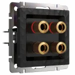 Розетка акустическая без рамки Werkel W1285008 (черный) Цвет арматуры черный