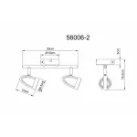 Бра Globo Rodrik 56006-2 Цвет арматуры никель Цвет плафонов хром от ImperiumLoft