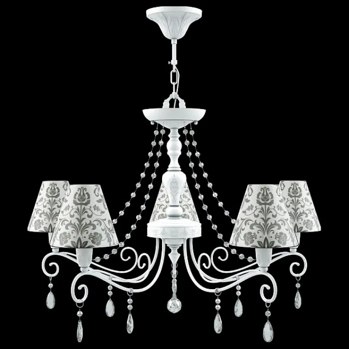 Подвесная люстра Lamp4You Provence 17 E4-05-WM-LMP-O-1-CRL-E4-05-TR-UP Цвет арматуры белый Цвет плафонов серый от ImperiumLoft