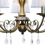 Подвесная люстра TopLight Gertrude TL1138-5H Цвет арматуры бронза Цвет плафонов белый от ImperiumLoft