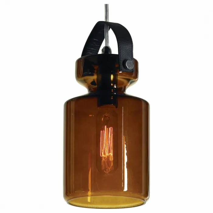 Подвесной светильник Lussole Brighton LSP-9640 Цвет арматуры хром Цвет плафонов коричневый от ImperiumLoft