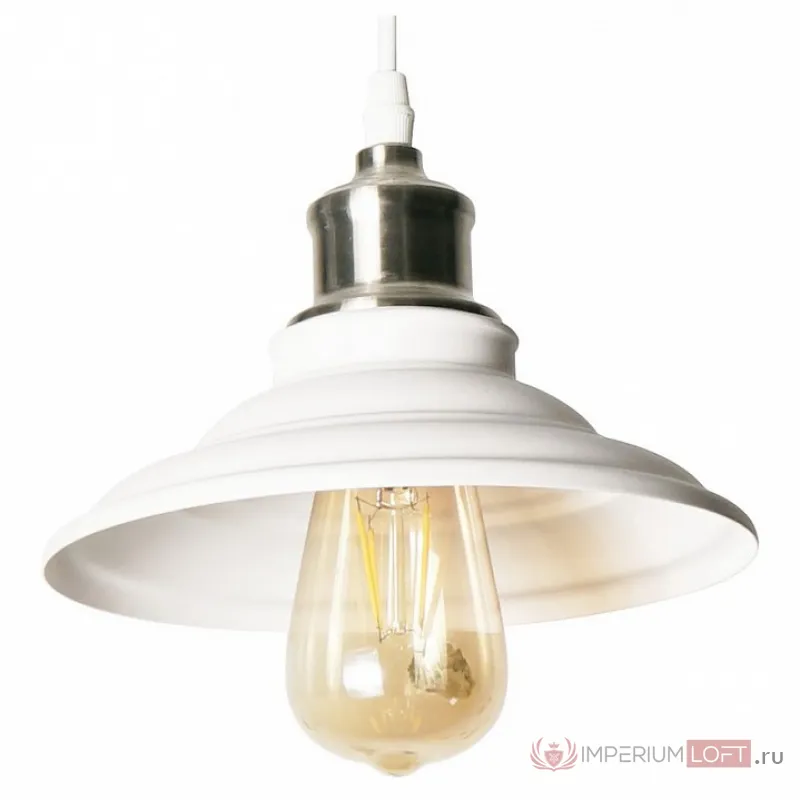 Подвесной светильник Arte Lamp 5067 A5067SP-1WH Цвет арматуры серебро Цвет плафонов белый от ImperiumLoft