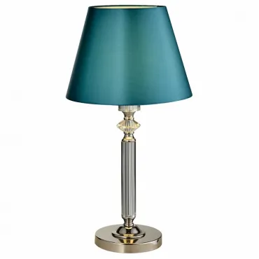 Настольная лампа декоративная ST-Luce Viore SL1755.174.01 Цвет арматуры никель Цвет плафонов зеленый