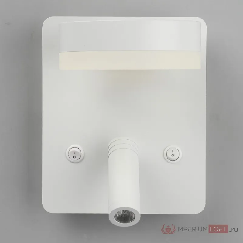 Бра с подсветкой Omnilux Sorano OML-10901-02 Цвет арматуры белый Цвет плафонов белый от ImperiumLoft