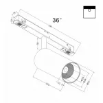 Светильник на штанге Maytoni Focus LED TR032-4-12W3K-M-DS-B