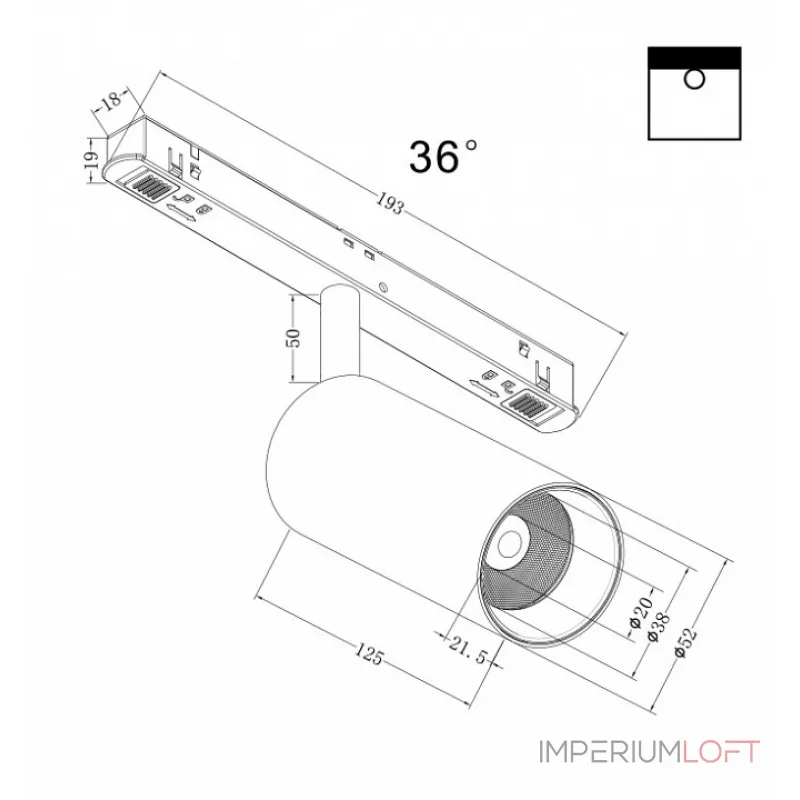 Светильник на штанге Maytoni Focus LED TR032-4-12W3K-M-DS-B