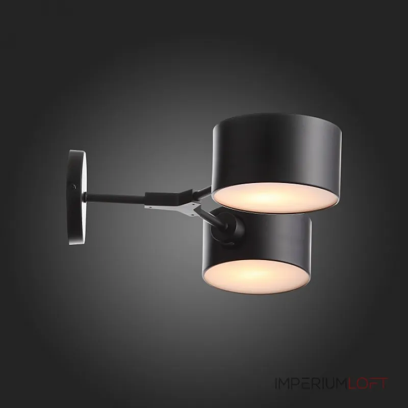 Бра EVOLUCE Gimento SLE183401-02 Цвет арматуры черный Цвет плафонов серый от ImperiumLoft