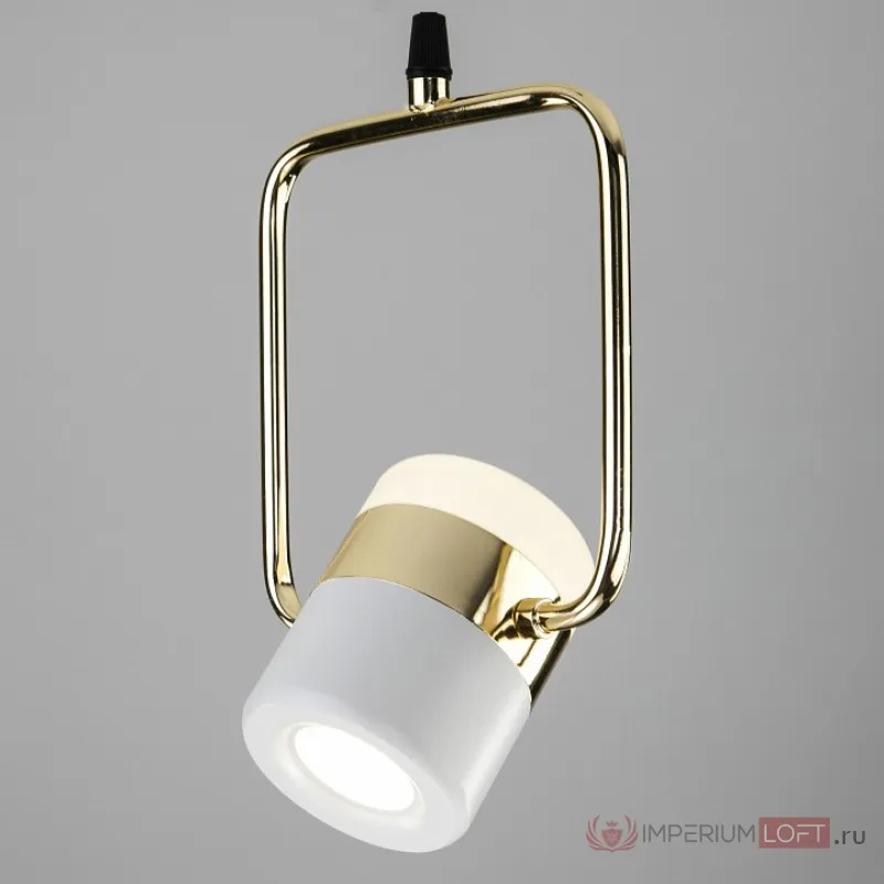 Подвесной светильник Eurosvet Oskar 50165/1 LED золото/белый Цвет арматуры золото Цвет плафонов белый от ImperiumLoft