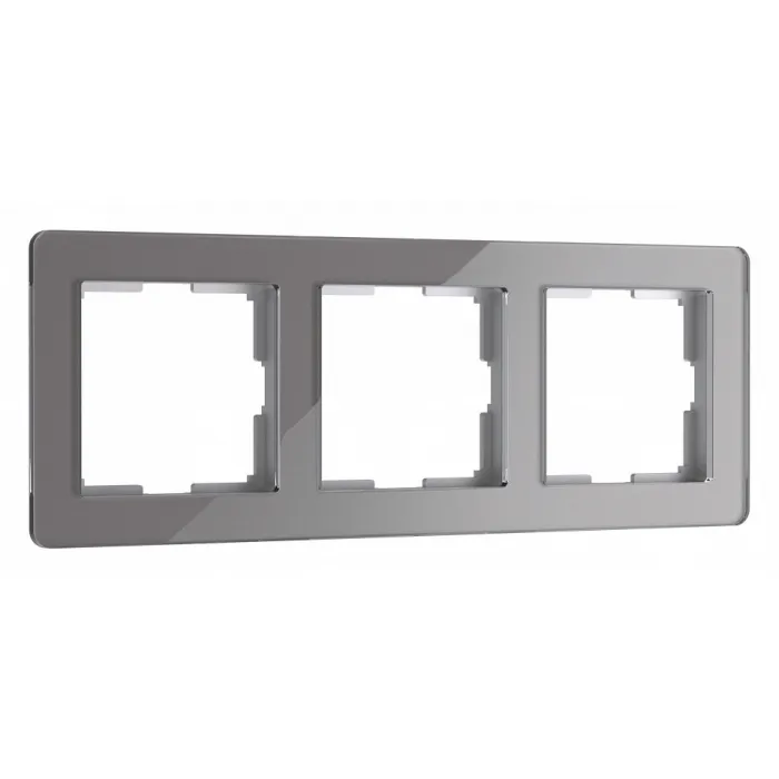 Рамка на 3 поста Werkel Acrylic графит W0032704 от ImperiumLoft