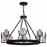 Подвесная люстра Favourite Fara 1721-8PC Цвет арматуры черный Цвет плафонов прозрачный от ImperiumLoft