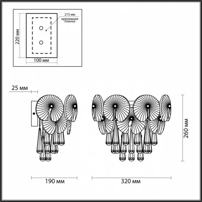 Накладной светильник Odeon Light Semura 4984/2W от ImperiumLoft
