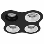 Встраиваемый светильник Lightstar Domino D64707060606 цвет арматуры черно-белый