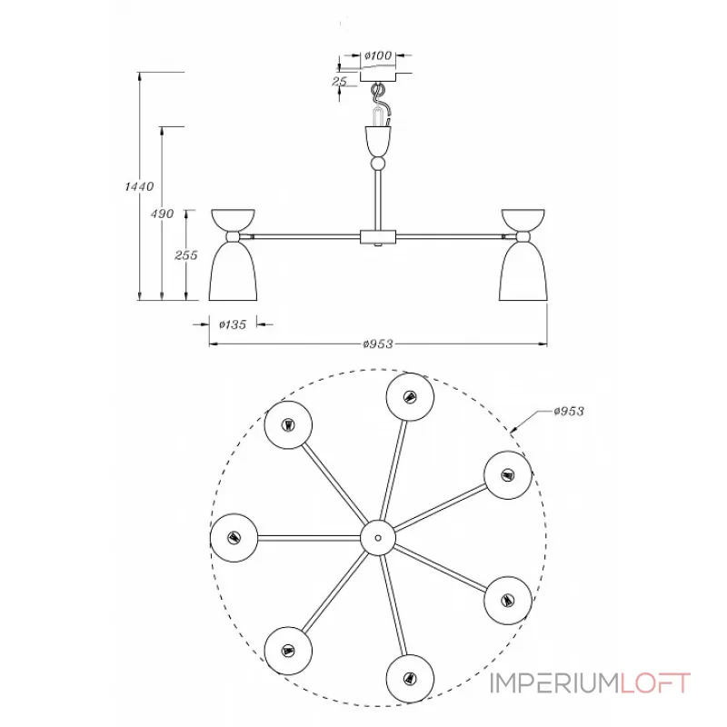 Подвесная люстра Maytoni MOD113PL-07W Подвесная люстра Maytoni MOD113PL-07W