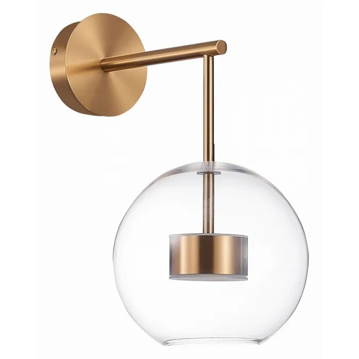 Бра ST-Luce Bopone SL1133.201.01 Цвет арматуры золото Цвет плафонов прозрачный от ImperiumLoft
