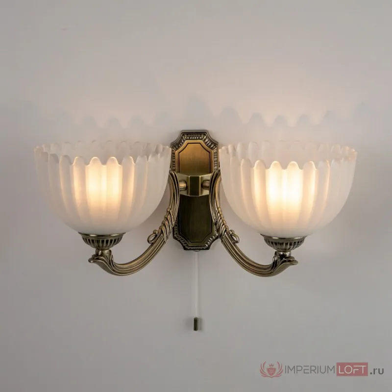 Бра Citilux Севилья CL414323 Цвет арматуры Коричневый Цвет плафонов Белый от ImperiumLoft