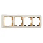 Рамка на 4 поста Werkel Snabb (слоновая кость/золото) W0041932 Snabb (слоновая кость/золото)