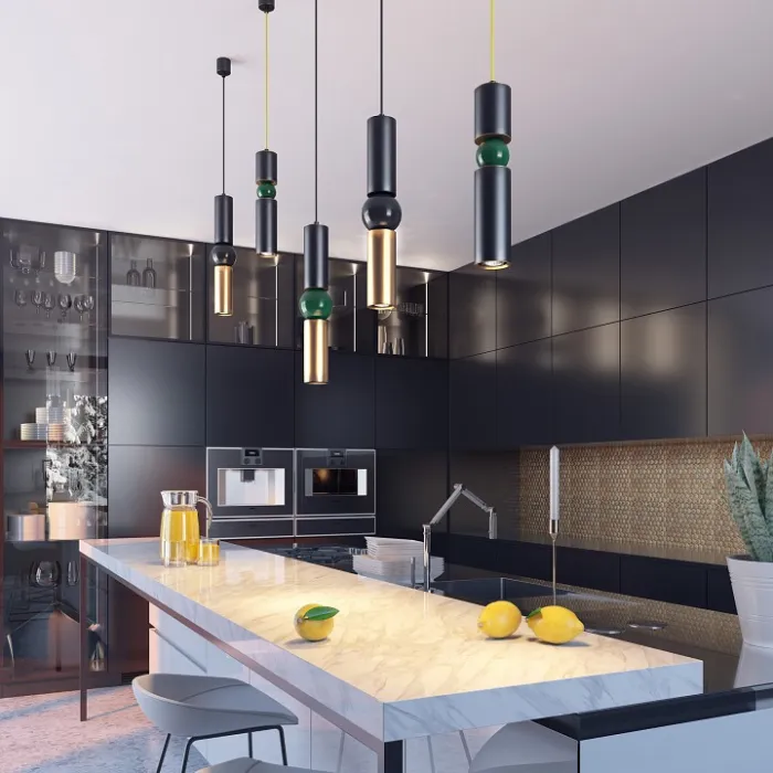 Подвесной светильник Odeon Light Sakra 4075/5L Цвет арматуры черный Цвет плафонов золото от ImperiumLoft