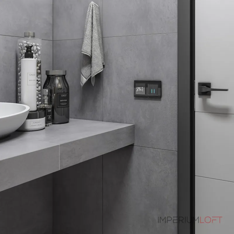 Терморегулятор электромеханический для теплого пола Werkel черные W1151208 от ImperiumLoft