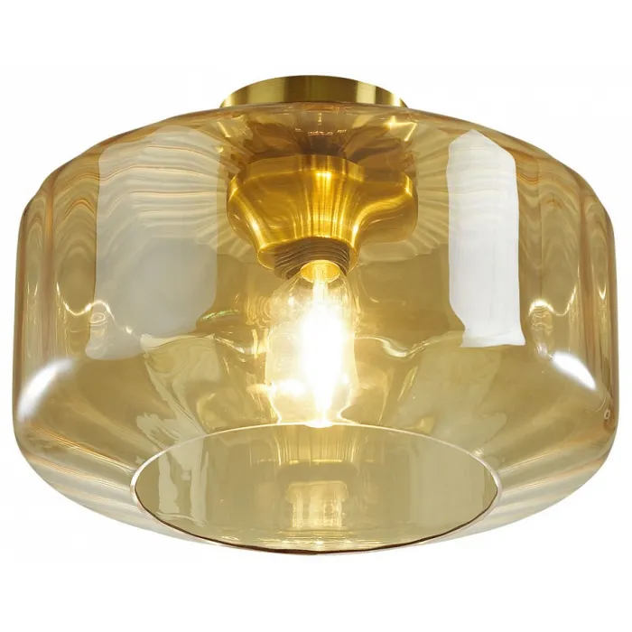 Накладной светильник Odeon Light Binga 4747/1C Цвет арматуры бронза Цвет плафонов янтарный от ImperiumLoft