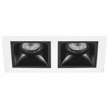 Встраиваемый светильник Lightstar Domino D5260707 цвет арматуры черно-белый