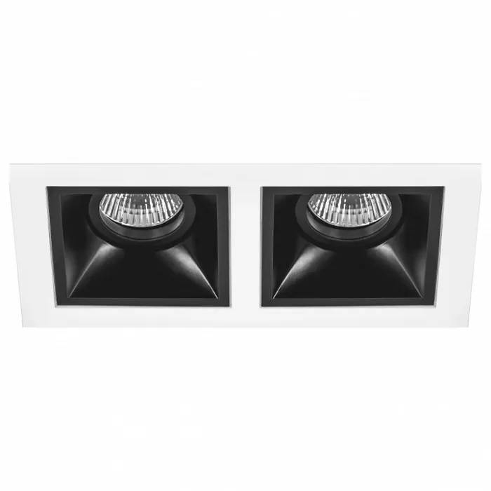 Встраиваемый светильник Lightstar Domino D5260707 цвет арматуры черно-белый от ImperiumLoft