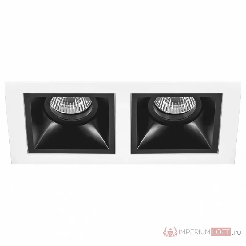 Встраиваемый светильник Lightstar Domino D5260707 цвет арматуры черно-белый от ImperiumLoft