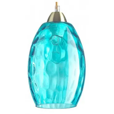 Подвесной светильник Lumion Sapphire 4490/1 Цвет арматуры бронза Цвет плафонов голубой от ImperiumLoft