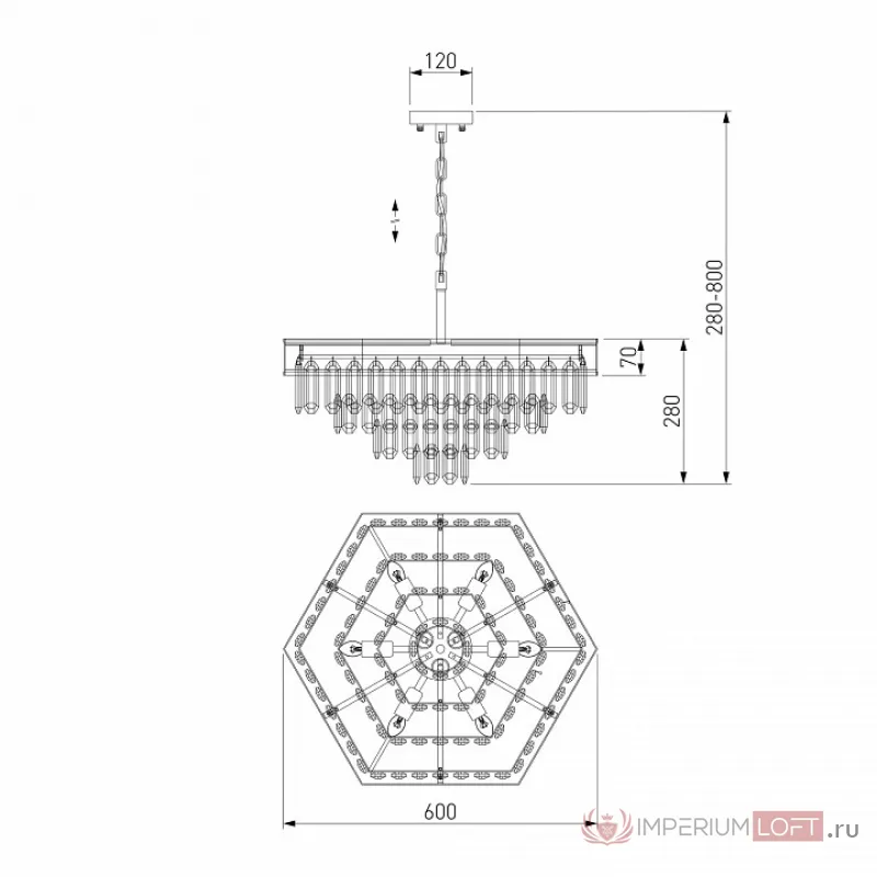 Подвесной светильник Bogate's Pelle 329/9 Strotskis Цвет арматуры хром Цвет плафонов белый от ImperiumLoft