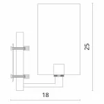 Бра Divinare Porta 5933/01 AP-1 Цвет арматуры коричневый Цвет плафонов кремовый от ImperiumLoft