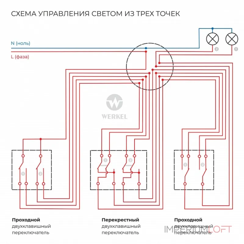 Выключатель двухклавишный без рамки Werkel черный W1123006 Выключатель двухклавишный без рамки Werkel черный W1123006
