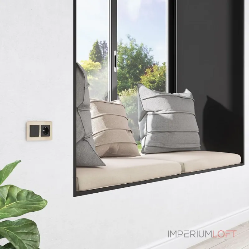 Выключатель двухклавишный без рамки Werkel черный W1123006 Выключатель двухклавишный без рамки Werkel черный W1123006