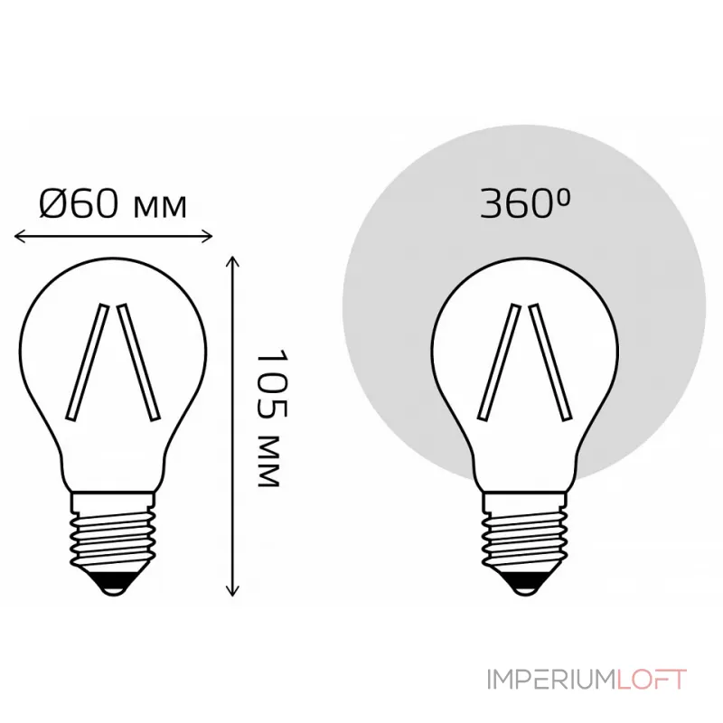 Лампа светодиодная Gauss Filament 102902112 Лампа светодиодная Gauss Filament 102902112