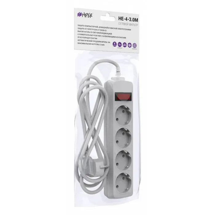 Сетевой фильтр Hiper Optimal HE-4-3M от ImperiumLoft