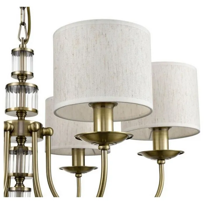 Подвесная люстра Vele Luce Soprano VL4194P06 Цвет арматуры бронза Цвет плафонов кремовый от ImperiumLoft