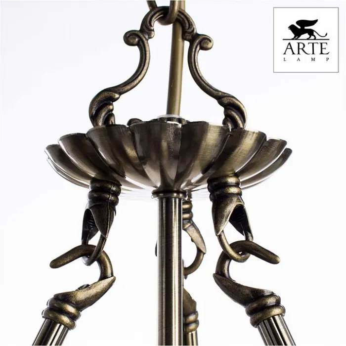 Подвесная люстра Arte Lamp Windsor A3777LM-3-2AB Цвет арматуры бронза Цвет плафонов белый от ImperiumLoft