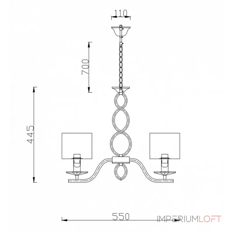 Подвесная люстра Rivoli Luciana P5 CR Б0038046 