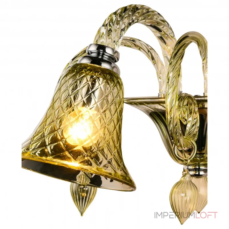 Бра Arte Lamp Cleopatra A9002AP-1CC Цвет арматуры золото Цвет плафонов янтарный