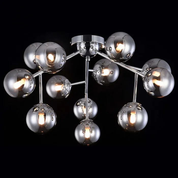 Потолочная люстра Maytoni Dallas MOD545PL-12CH Цвет арматуры хром Цвет плафонов серый от ImperiumLoft