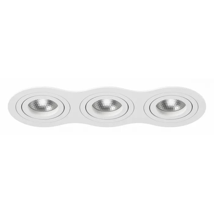 Встраиваемый светильник Lightstar Intero 16 triple round i636060606 Цвет арматуры белый Цвет плафонов хром от ImperiumLoft