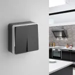 Выключатель двухклавишный Werkel Gallant (черный/хром) W5020035 Цвет арматуры хром от ImperiumLoft
