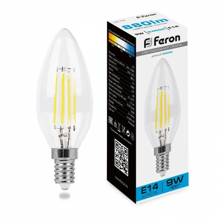 Лампа светодиодная Feron LB-73 E14 9Вт 6400K 38229 от ImperiumLoft