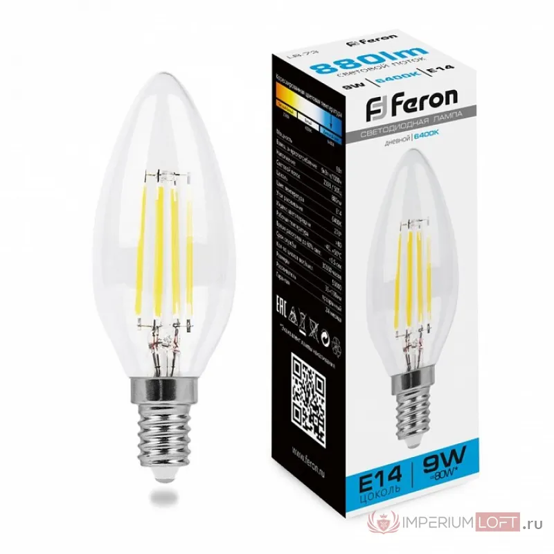 Лампа светодиодная Feron LB-73 E14 9Вт 6400K 38229 от ImperiumLoft