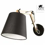 Бра Arte Lamp Pinocchio A5700AP-1BK Цвет арматуры коричневый Цвет плафонов черный от ImperiumLoft