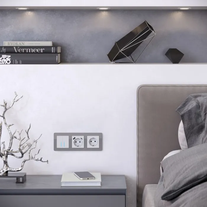Рамка на 3 поста Werkel Acrylic графит W0032704 от ImperiumLoft