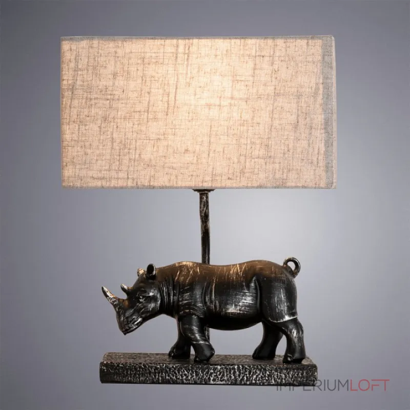 Настольная лампа декоративная Arte Lamp Clark A4376LT-1BS Цвет плафонов серый Цвет арматуры серебро