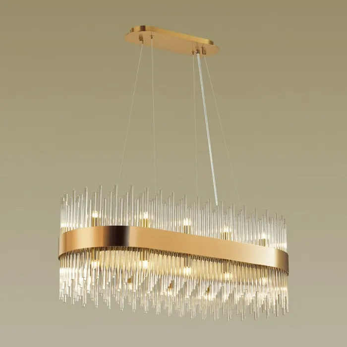 Подвесной светильник Odeon Light Focco 4722/24 Цвет арматуры золото Цвет плафонов прозрачный от ImperiumLoft